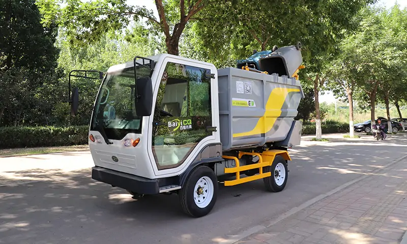純電動(dòng)小型垃圾車，市政物業(yè)街道垃圾轉(zhuǎn)運(yùn)，操作簡(jiǎn)單又靈活！
